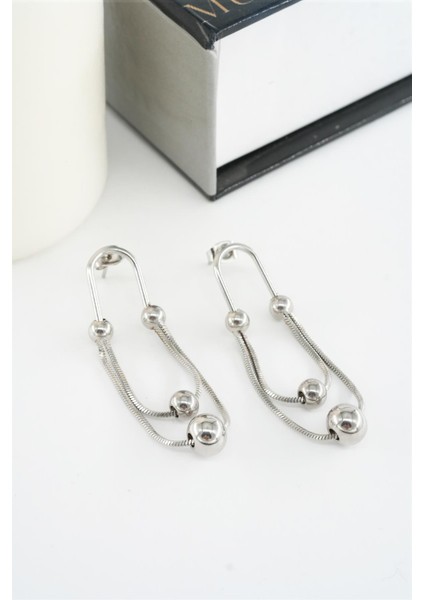 Kadın 316L Çelik Kararmaz Yılan Zincirli Küpe Seti fiyatları