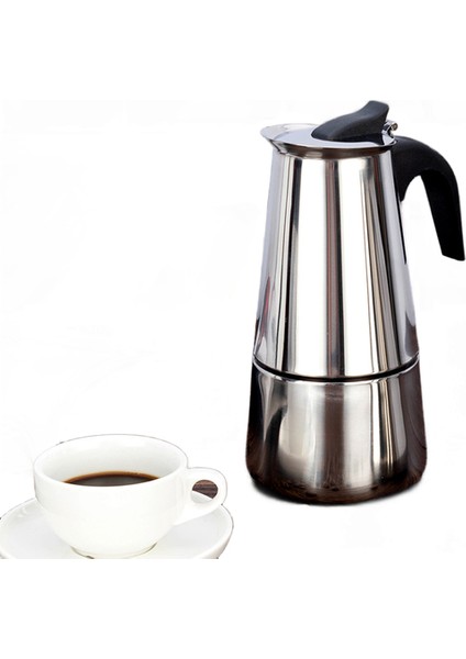 200 ml Italyan Kahve Makinesi Makinesi Moka Pot Paslanmaz Çelik Espresso Taşınabilir Latte Coffeeware Stopetop Cafe Aksesuarları | Kahve Tencereler (Yurt Dışından)