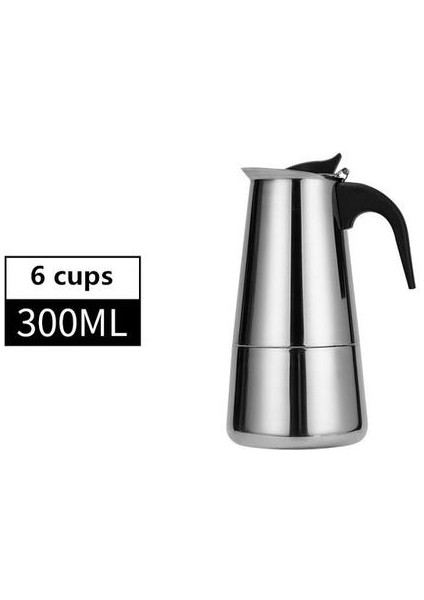 1 Adet Klasik Paslanmaz Çelik Bar Percolator Ofis Aile Kahve Makinesi Pot Espresso Maker (Yurt Dışından)