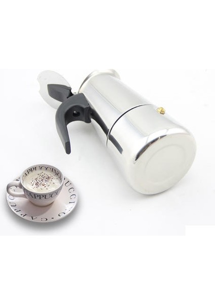 1 Adet Klasik Paslanmaz Çelik Bar Percolator Ofis Aile Kahve Makinesi Pot Espresso Maker (Yurt Dışından)