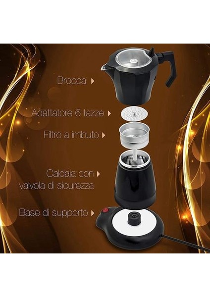 300 ml Dayanıklı Elektrikli Moka Pot, Büyük Kapasiteli Elektrikli Kahve Makinesi, Ev Için Kahve Aksesuarı | Kahve Kapları (Yurt Dışından)