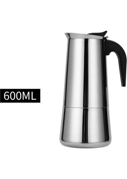 600ML Paslanmaz Çelik Cezve Mocha Espresso Latte Percolator Soba Kahve Makinesi Pot Percolator Içecek Aracı Cafetiere Latte Stopetop | Kahve Kapları (Yurt Dışından)