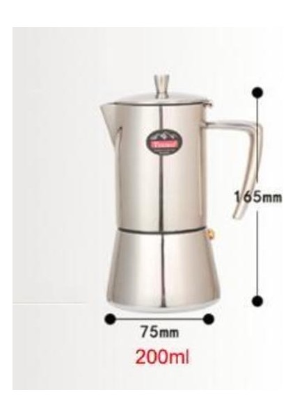 200 ml Cezve Moka Pot 304 # Paslanmaz Çelik Kahve Makinesi Mutfak Kahve Percolator Moka Pot Içecek Su Isıtıcısı | Kahve Tencereler (Yurt Dışından)