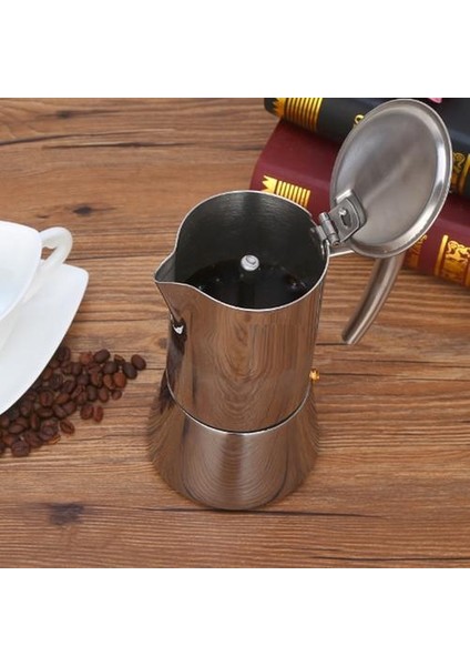 200 ml Cezve Moka Pot 304 # Paslanmaz Çelik Kahve Makinesi Mutfak Kahve Percolator Moka Pot Içecek Su Isıtıcısı | Kahve Tencereler (Yurt Dışından)