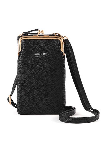 Bayanlar Dikey Cüzdan, Büyük Kapasiteli Orta Uzunlukta Fermuarlı Crossbody Çanta (Yurt Dışından)