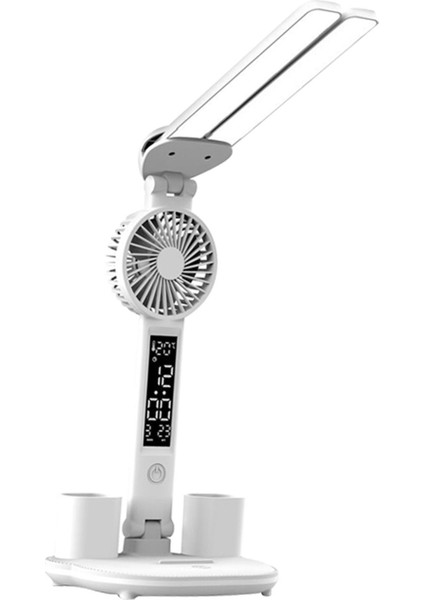 Fan 3 Seviyeleri Olan LED Masa Lambası Parlaklık Masası Işık Masa Lamba Telefon Stand Fiş (Yurt Dışından) fiyatları