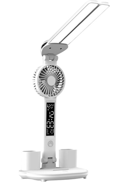 Fan 3 Seviyeleri Olan LED Masa Lambası Parlaklık Masası Işık Masa Lamba Telefon Stand Fiş (Yurt Dışından) indirimleri