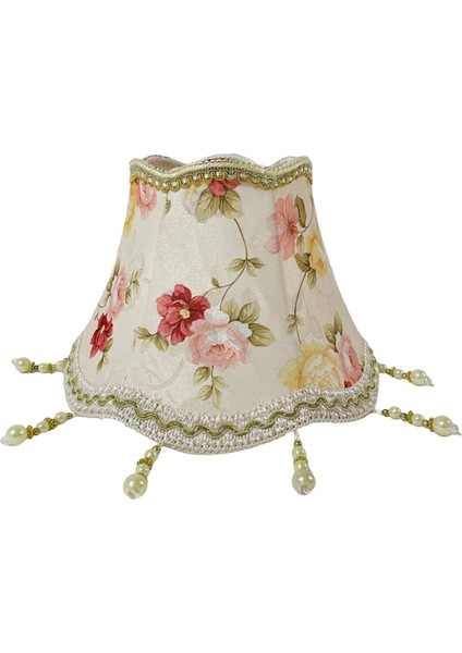 Saçak Lamba Gölgesi Kumaş Abajur E27 Taban Dekoratif Masa Lamba Kapağı Vintage (Yurt Dışından) modelleri