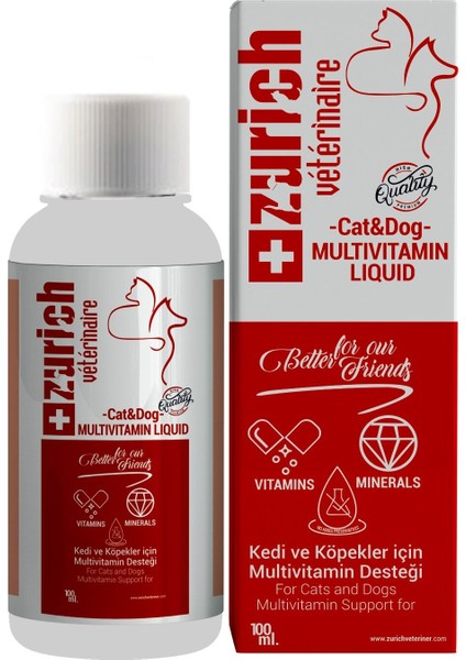 Zurich Kedi Köpek Multivitamin Likit 100 ml