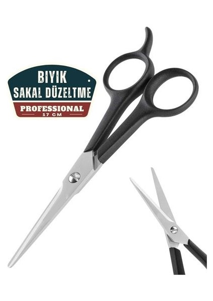 12+2 Adet Berber Kuaför Kesim Bıyık Sakal Düzeltme 17 cm