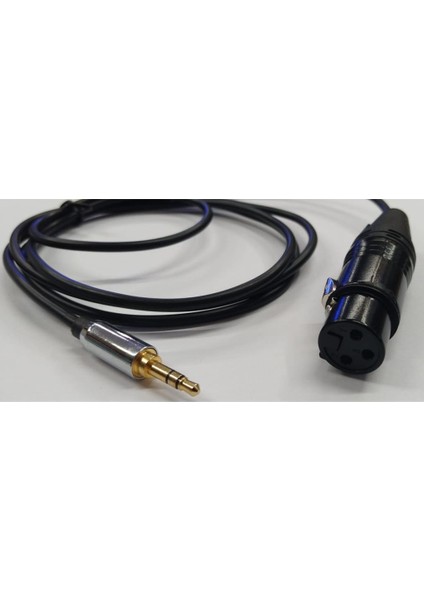 3.5 mm Stereo To Xlr Dişi Kaliteli Kamera Mikrofon Kablosu 5 Metre
