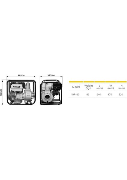 Wp-40 Benzinli Su Motoru 13 Hp 4 Parmak