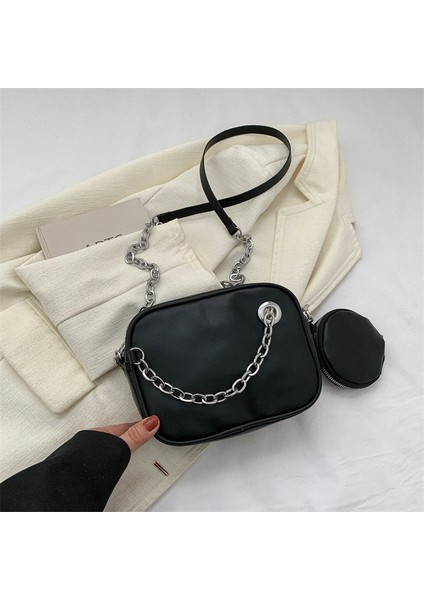 Omuz Çantası Zincir Küçük Çanta Retro Diyagonal Çapraz Vücut Çantası (Yurt Dışından)