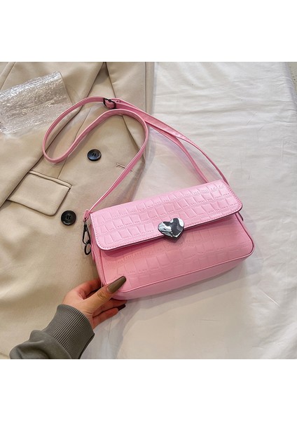 Basit Zincir Omuz Küçük Kare Çanta (Yurt Dışından)