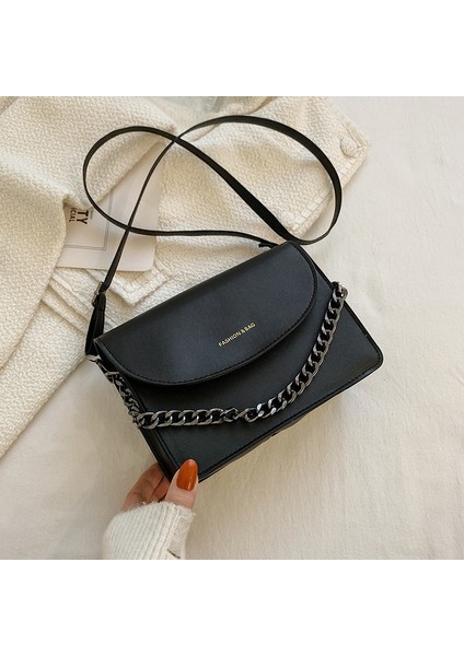 Zincir Saplı Omuz Küçük Kare Çanta (Yurt Dışından)