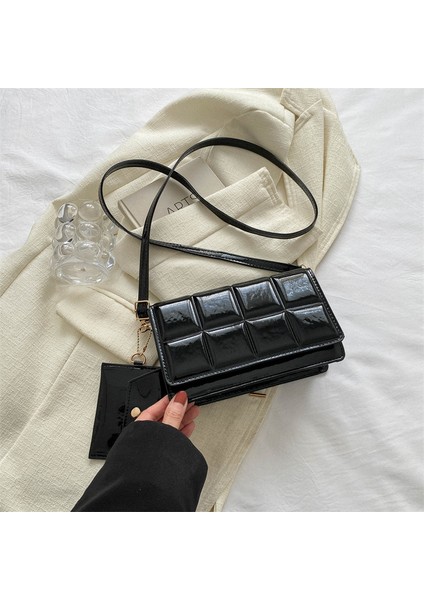 Mizaç Basit Moda Yüksek Işık Lazer Küçük Kare Çanta (Yurt Dışından)