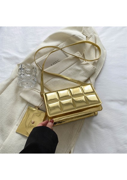 Mizaç Basit Moda Yüksek Işık Lazer Küçük Kare Çanta (Yurt Dışından)