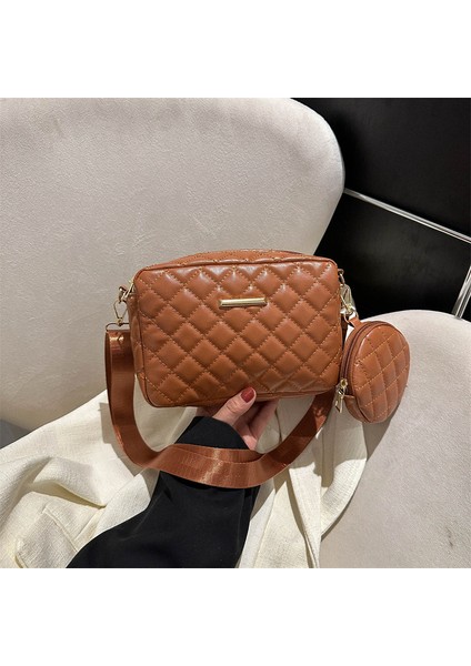 Eşkenar Dörtgen Nakış Ipliği Bayan Küçük Çanta Yumuşak Yan Omuz Messenger Çanta (Yurt Dışından) modelleri