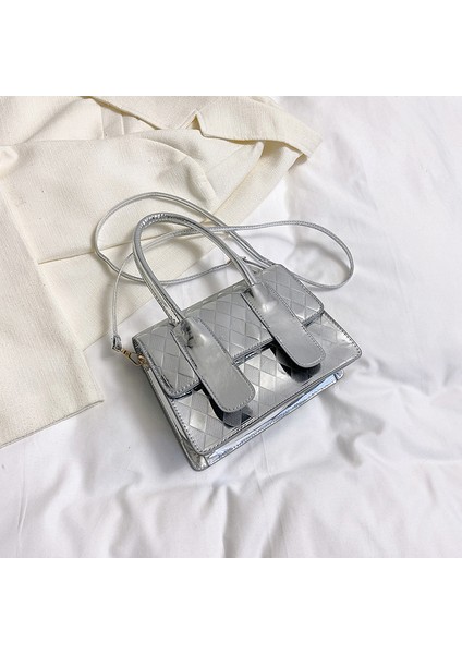 Tek Omuz Çapraz Askılı Düz Renk Küçük Kare Çanta (Yurt Dışından)