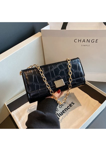 Retro Düz Renk Trendy Zincir Peri Çantası (Yurt Dışından) modelleri