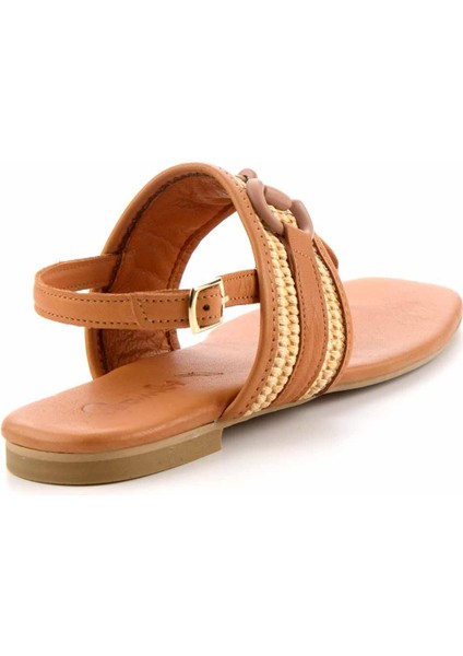 Bej Taba Hasır Kadın Sandalet K05862140328