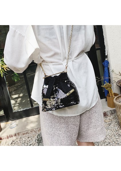 Mini Zincir Kova Çantası Trendy Omuz Messenger Çanta (Yurt Dışından) fiyatları