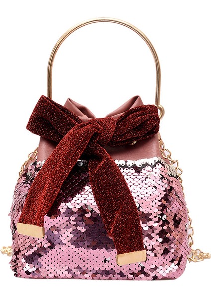 Mini Zincir Kova Çantası Trendy Omuz Messenger Çanta (Yurt Dışından)