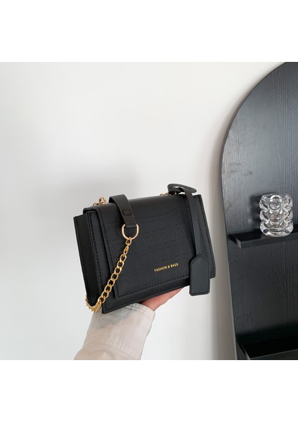 Omuz Askılı Çanta Doku Küçük Kare Çanta (Yurt Dışından)