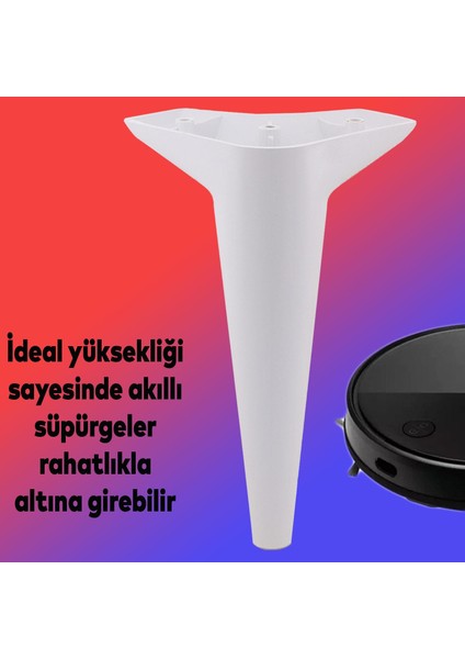 Aspen 4 Adet Lüks Mobilya Kanepe Koltuk Tv Ünitesi Baza Ayağı Ayakları 24 Cm Beyaz Ayak