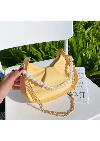 Kadın Pileli Koltuk Altı Çantası (Yurt Dışından) fiyatları