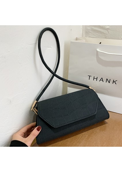 Retro Buzlu Taş Desenli Baget Koltukaltı Çantası Kadın Kullanışlı Omuz Çantası (Yurt Dışından) fiyatları