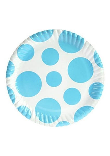 Mavi Iri Puantiyeli Tabak