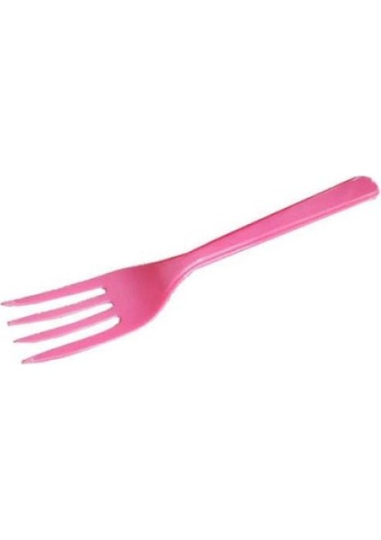 Fuşya Plastik Çatal 10 Adet