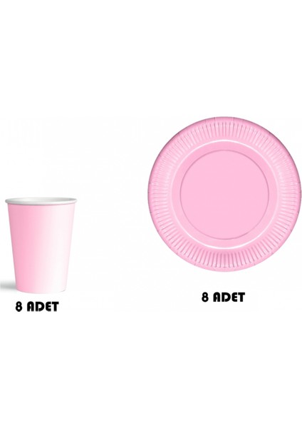Makaron Pembe Karton Tabak Bardak