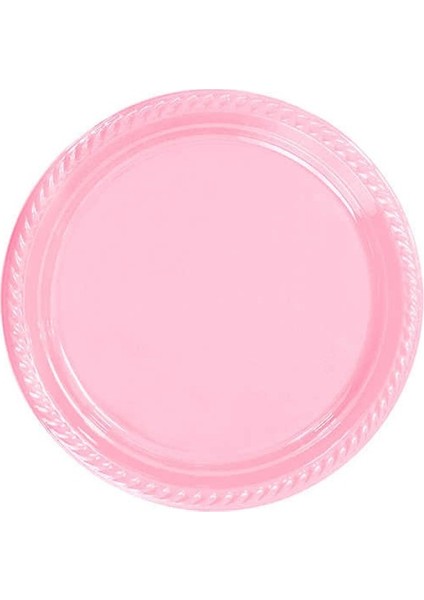 Pembe Plastik Tabak 22 cm