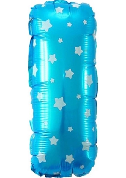 I Harf Mavi Folyo Balon 16 Inç 40 cm