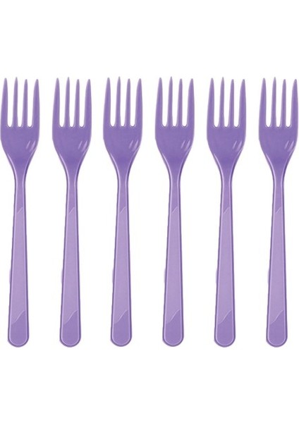 Lila Plastik Çatal