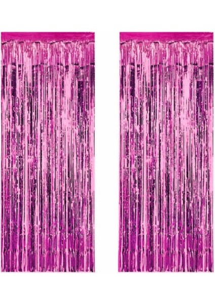 Metalize Fuşya Arka Fon Süs