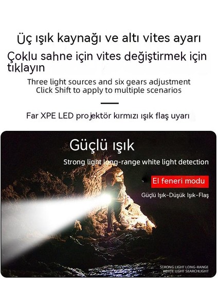 Go Biz LED Yan Işık, Taşınabilir Açık Teleskopik Zoom El Feneri, Şişe Açacağı, Çok Fonksiyonlu Kamp Aydınlatma T6 Mıknatıs El Feneri, Güçlü Çok Amaçlı El Feneri (Yurt Dışından)