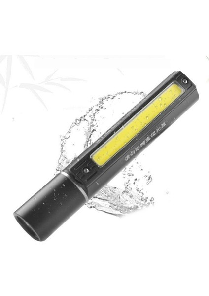 Açık Parlak Mini Teleskopik El Feneri, Ev USB Şarj Cob Yan Işık Alüminyum El Feneri, Güçlü Çok Amaçlı El Feneri Kamp Lambası Reflektör (Yurt Dışından)