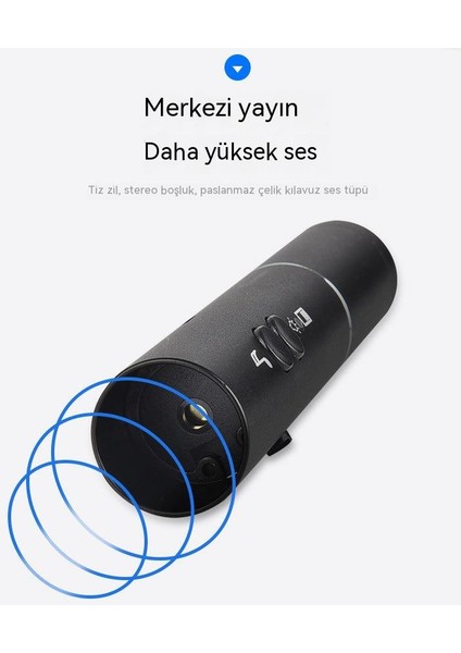 Go Biz USB Şarjlı LED Güçlü Çok Amaçlı El Feneri Kamp Lambası Reflektör Yardım Için Şarj Edilebilir Elektronik Düdük, Trafik Komuta Evcil Hayvan Eğitimi (Yurt Dışından)