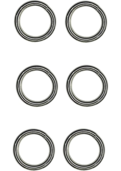 Halka 2cm (Yaysız) Çanta Aksesuarı 6 Adet Gümüş Renk