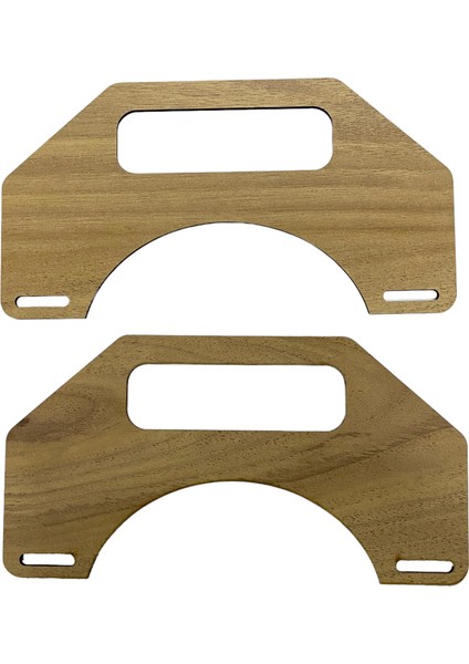 Ahşap Çanta Sapı Mdf Kulp Açık Meşe (1 Çift)