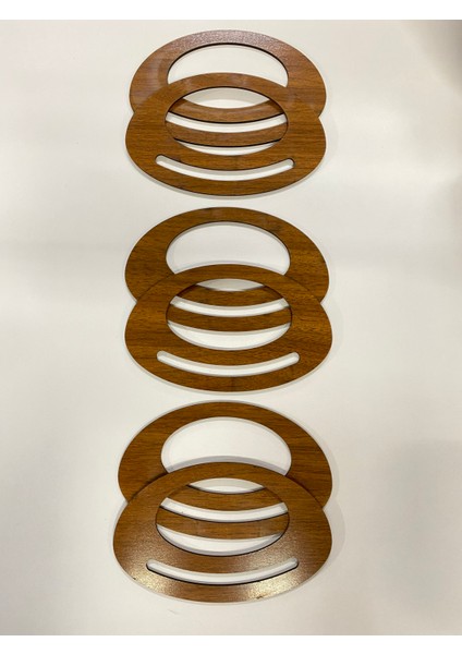 Ahşap Çanta Sapı Mdf Kulp Açık Meşe (1 Çift)