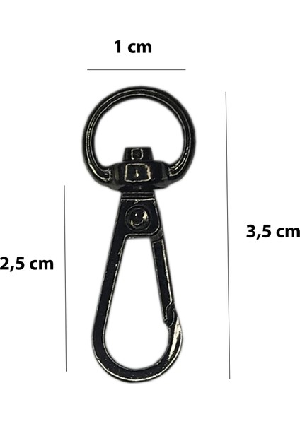 Kanca 1 cm Çanta Aksesuarı (4 Adet) Siyah fiyatları