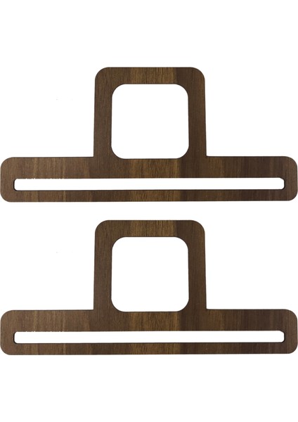 Ahşap Çanta Sapı Mdf Kulp Ceviz (1 Çift)