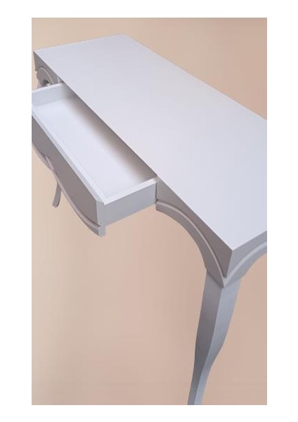 Dresuar Cnc Çökertme Model Ahşap Mdf Beyaz Lake Tabla Kayın Avangart Ayak El Yapımı