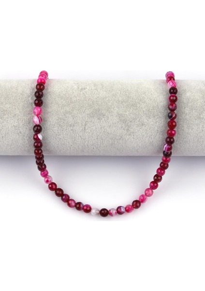 Pembe Akik Doğal Taş Dizi 6 mm Fasetli Küre Kesim fiyatları