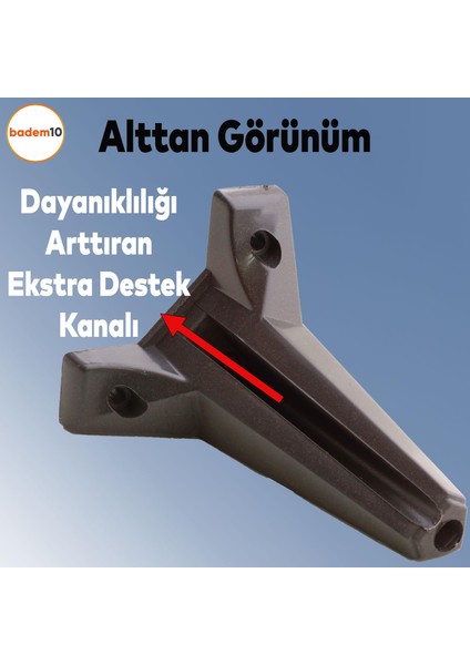 Sedir Lüks Mobilya Kanepe Sehpa Tv Ünitesi Koltuk Ayağı 15 cm Siyah Baza Ayakları (4 Adet) fiyatları