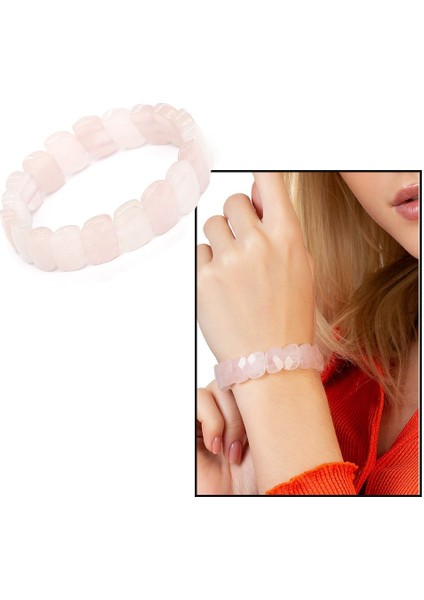Pembe Kuvars Doğal Taş Rolex Kadın Bileklik fiyatları